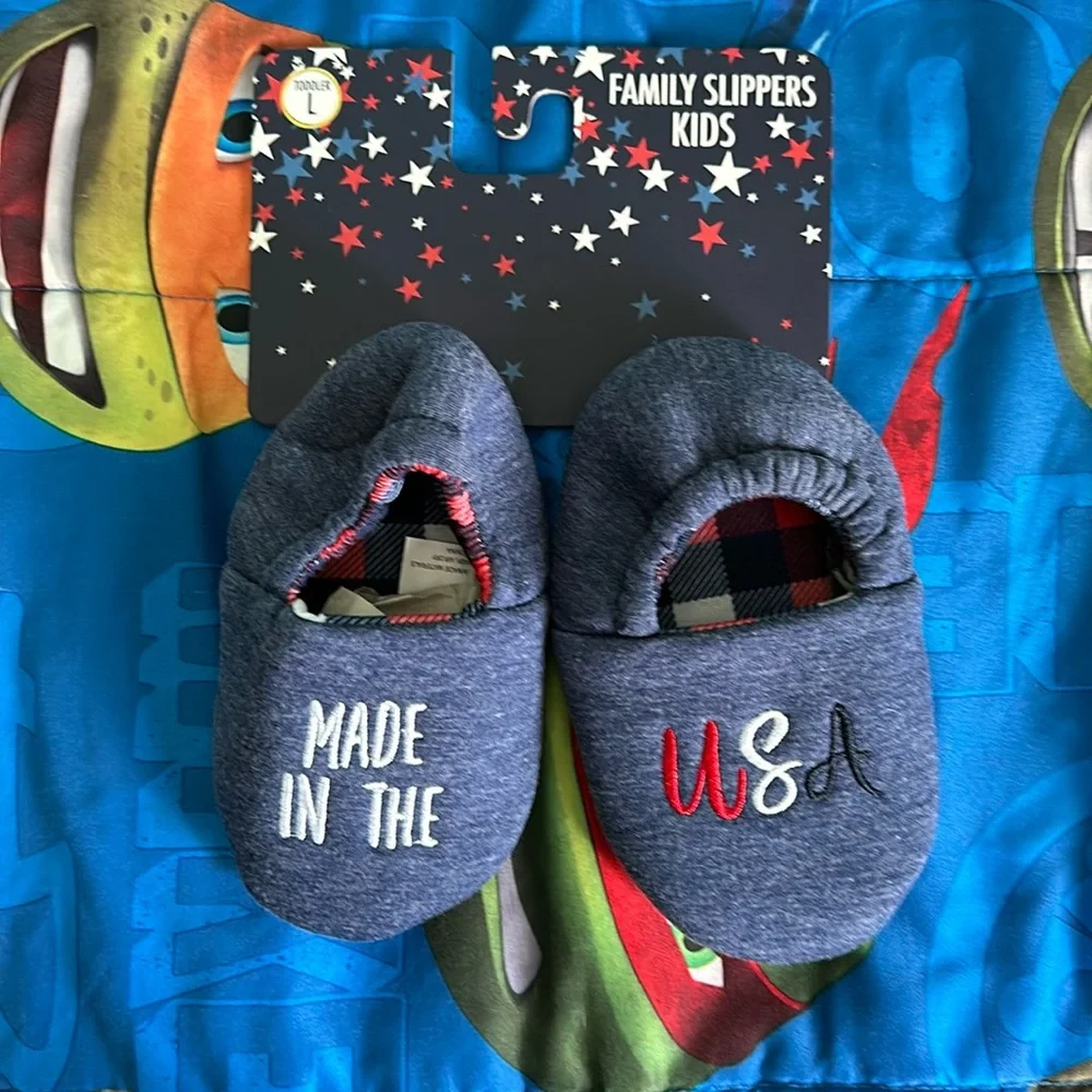 Toddler size large slippers, new with tags
